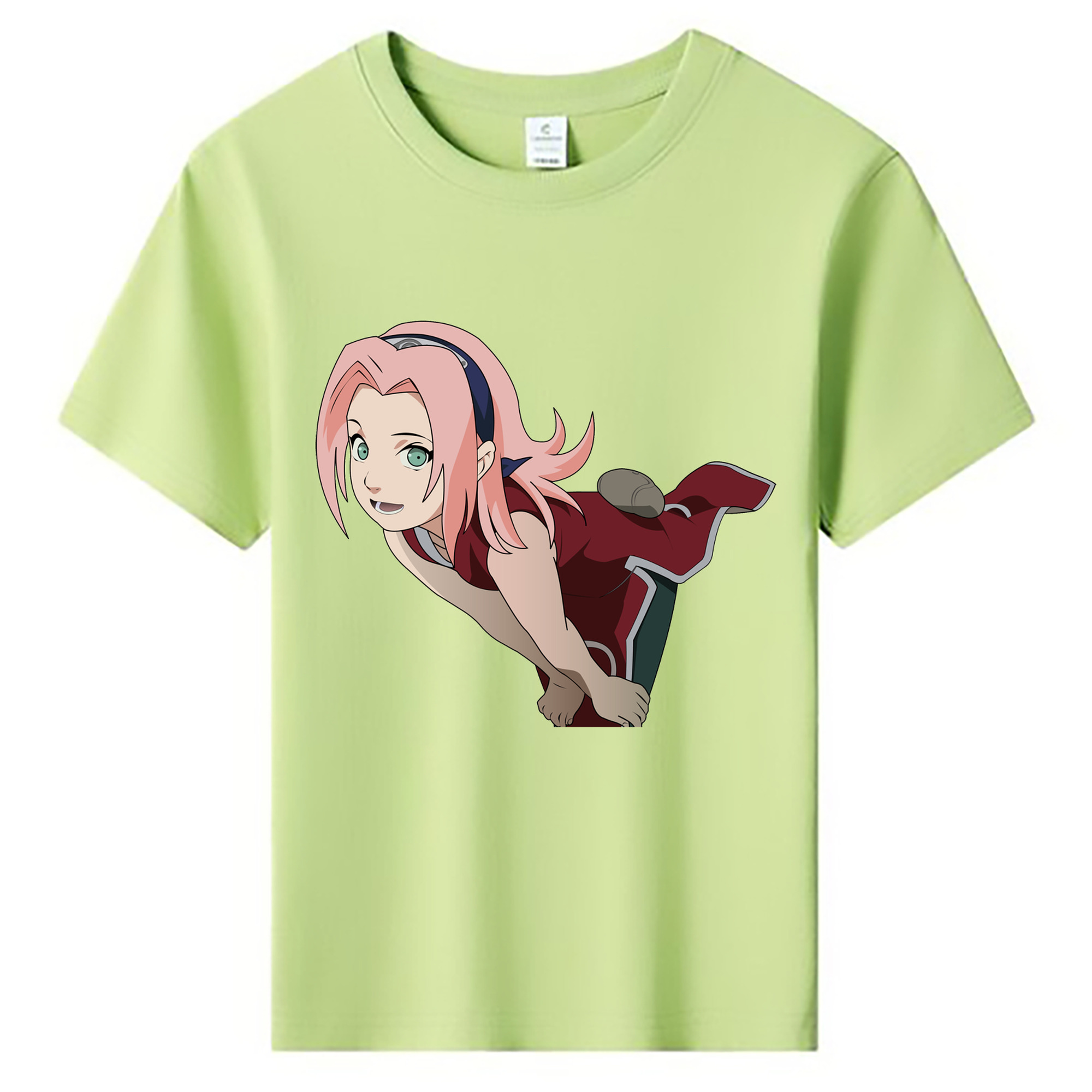 （画像用） NARUTO -ナルト- 春野サクラ Haruno Sakura 綿100％キッズTシャツ（フロントプリント）